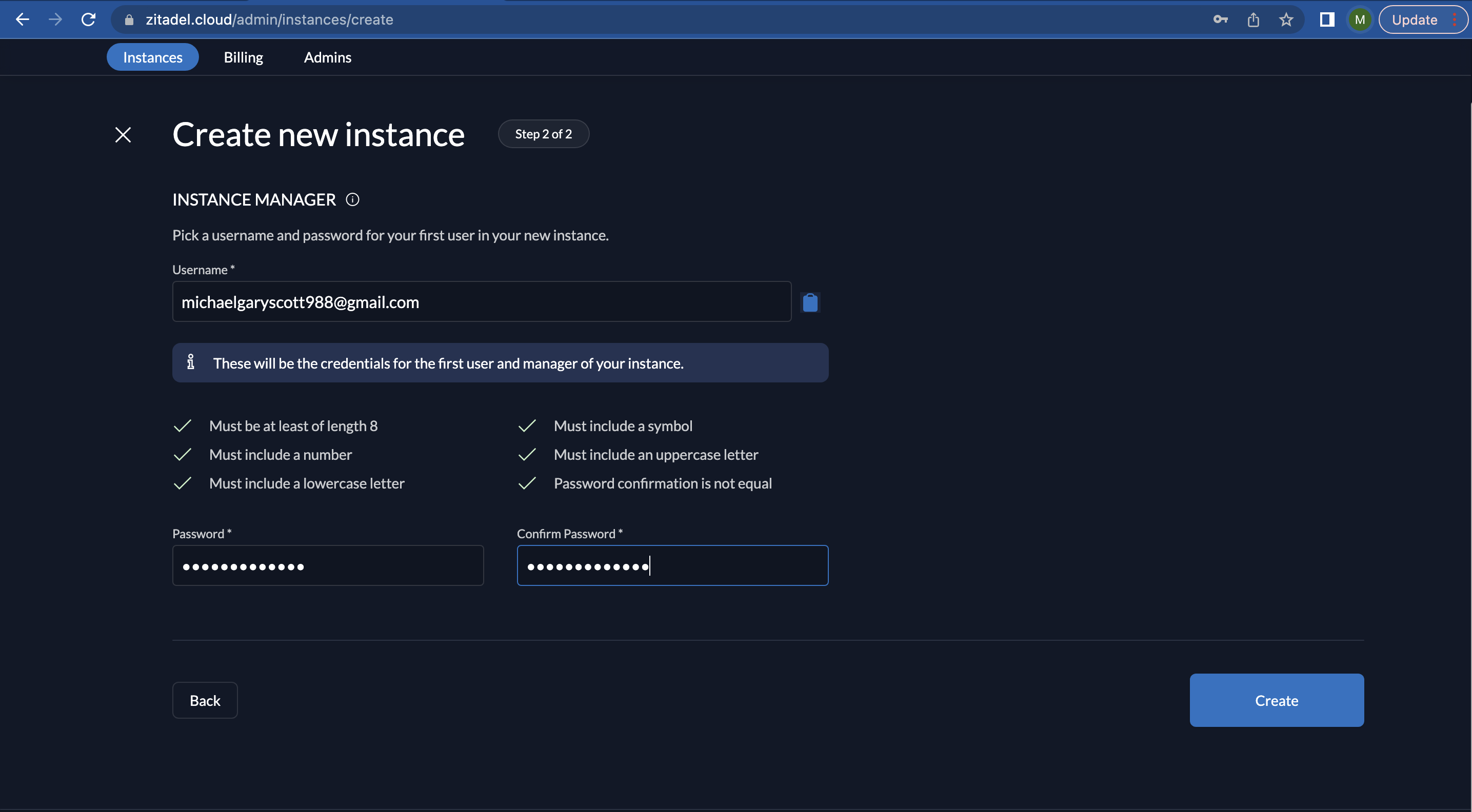 Instance Details